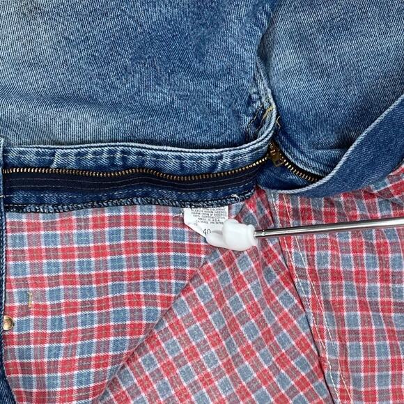 Vintage 90s Eddie Bauer Jeans 40x28 Regular Straight Leg Fit Dark Wash - Picture 5 of 6